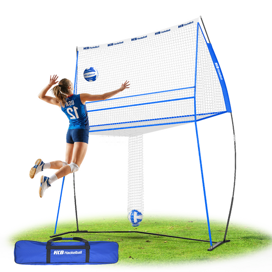 Haokelball 11x 8 ft Volleyball Training Equipment Practice Net Station for Backyard Indoor Outdoor