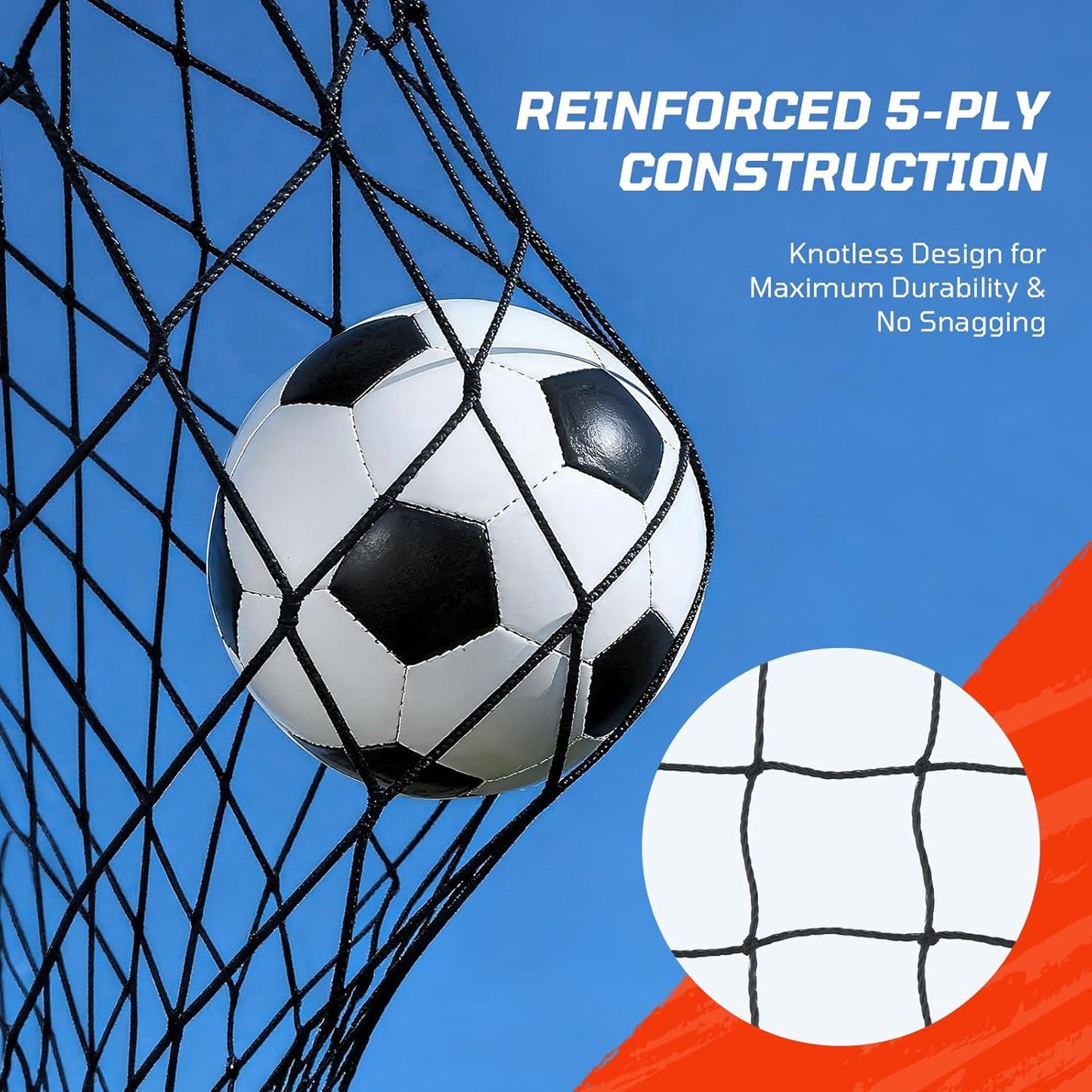 Haokelball Portable Soccer Goal for Backyard, 12x6 FT Soccer Net with Metal Post for Adult Youth Practice, Outdoor Training Equipment with Agility Ladder, Cones, Ground Stakes and Carry Bag
