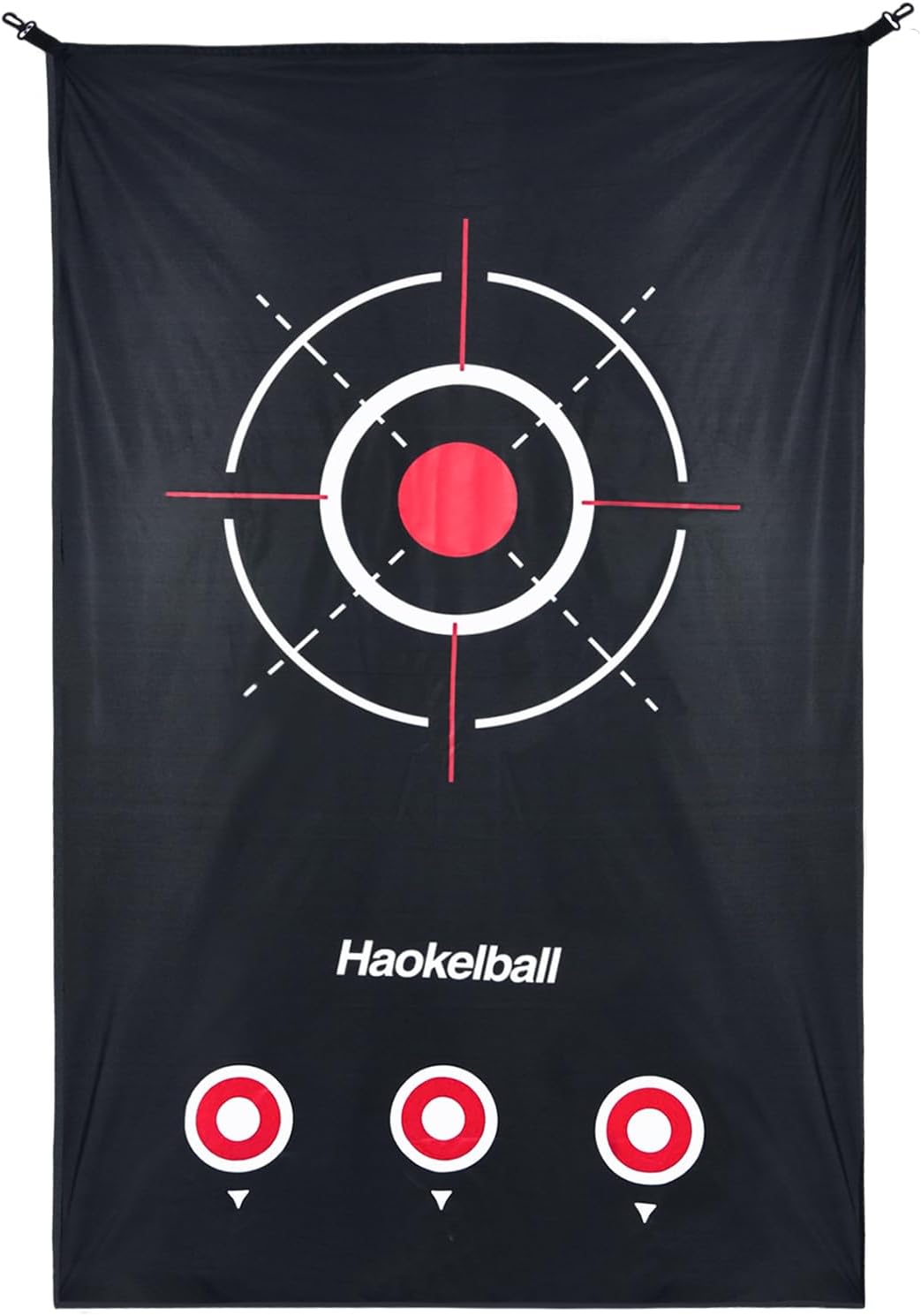 Haokelball Golf Hitting Net, 10x8x6ft Heavy Duty Golf Practice Chipping Cage with Target Cloth & Metal Frame, Portable Sports Netting for Backyard Driving Real Balls, Outdoor Indoor