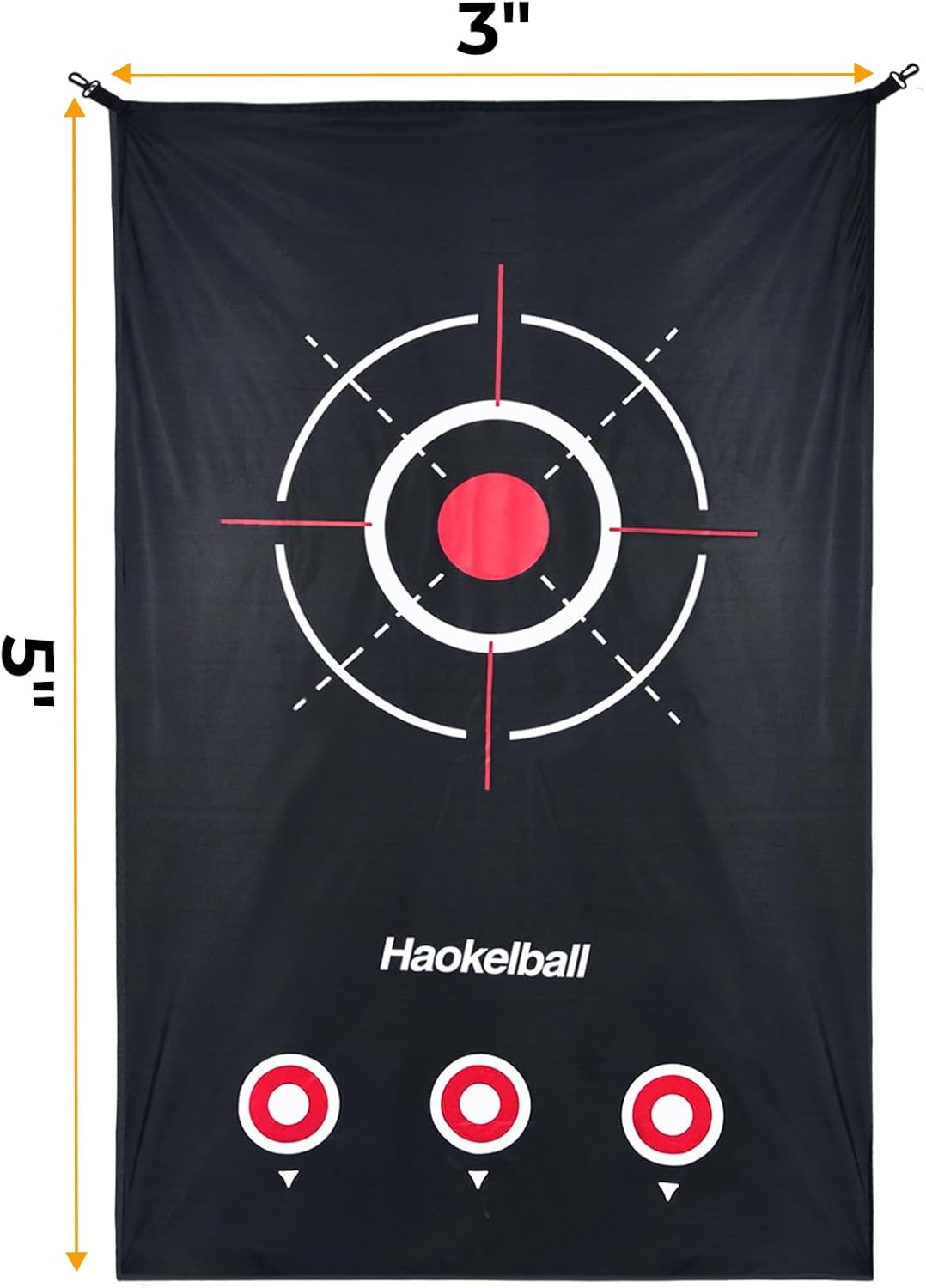 Haokelball Golf Hitting Net, 10x8x6ft Heavy Duty Golf Practice Chipping Cage with Target Cloth & Metal Frame, Portable Sports Netting for Backyard Driving Real Balls, Outdoor Indoor