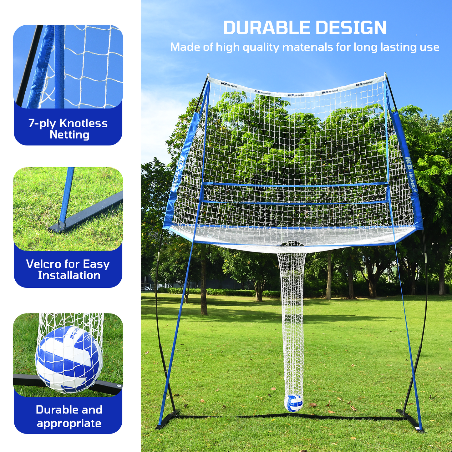 Haokelball 11x 8 ft Volleyball Training Equipment Practice Net Station for Backyard Indoor Outdoor